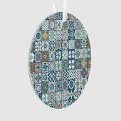 Moroccan tile-orange et light turquoise (devant)