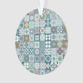 Moroccan tile-orange et light turquoise (devant)