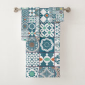Moroccan tile-orange et light turquoise (En situation)