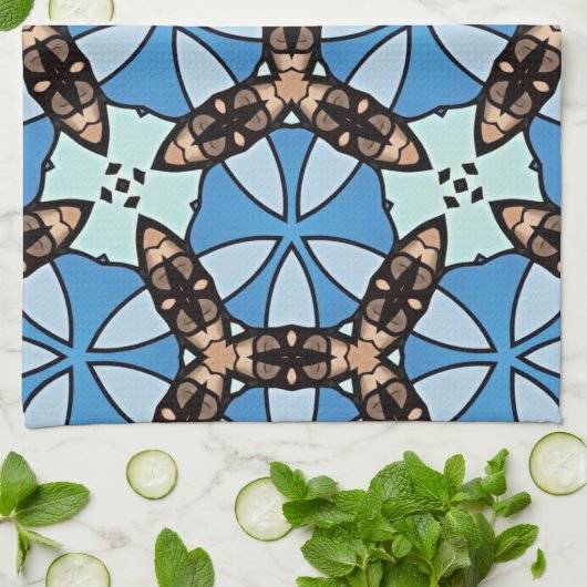 Moroccan Tile Pattern -2 Theedoek (Gevouwen)