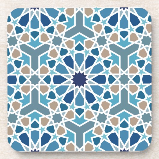 Moroccan Tile Pattern Bier Onderzetter (Voorkant)