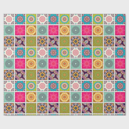 Moroccan Tile Pattern Cadeaupapier (Vlak)