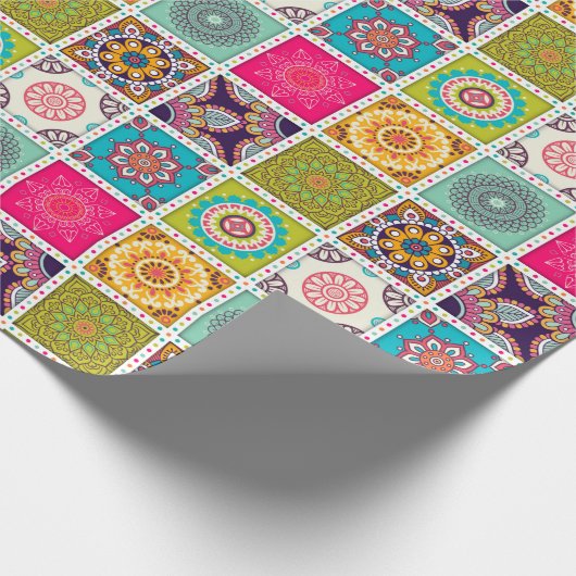 Moroccan Tile Pattern Cadeaupapier (Hoek)