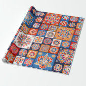 Moroccan Tile Pattern Cadeaupapier (Uitgerold)