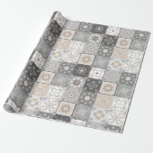 Moroccan Tile Pattern Cadeaupapier (Uitgerold)