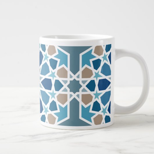 Moroccan Tile Pattern Extra Grote Beker (Rechts)