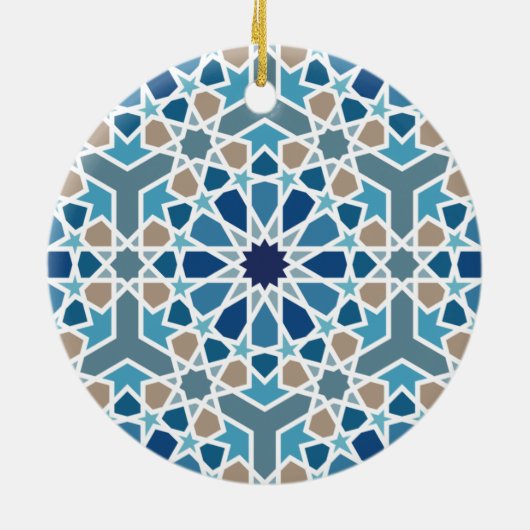 Moroccan Tile Pattern Keramisch Ornament (Achterkant)