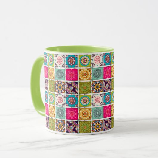 Moroccan Tile Pattern Mok (Voorkant links)