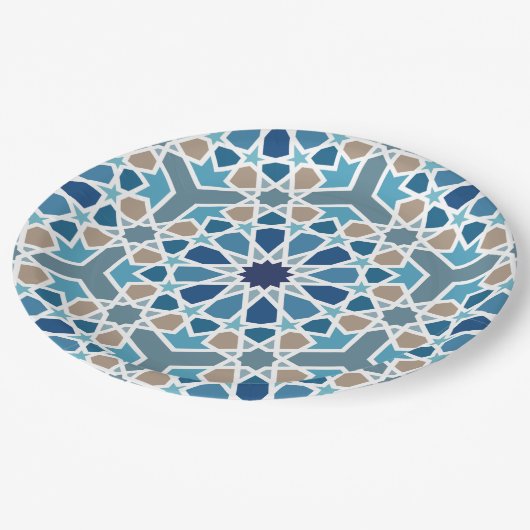 Moroccan Tile Pattern Papieren Bordje (Gekanteld)