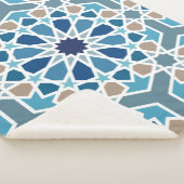 Moroccan Tile Pattern Sherpa Deken (3/4)