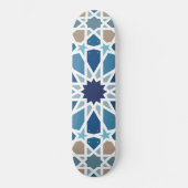 Moroccan Tile Pattern Skateboard (Voorkant)