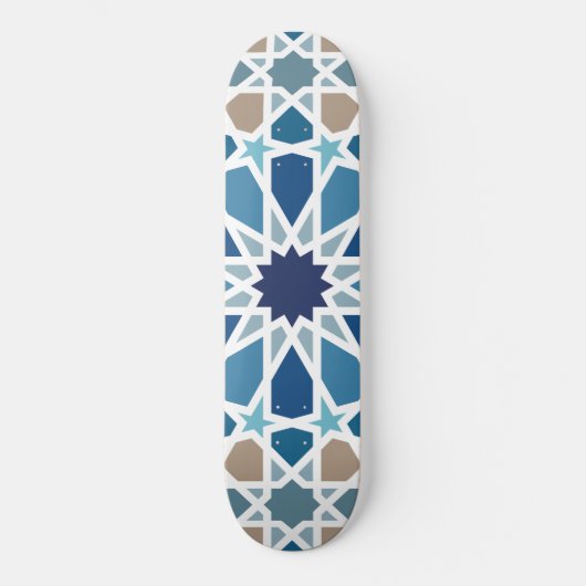 Moroccan Tile Pattern Skateboard (Voorkant)