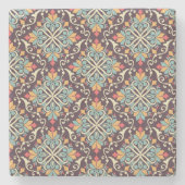 Moroccan Tile Pattern Stenen Onderzetter (Voorkant)