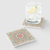 Moroccan Tile Pattern Stenen Onderzetter (Zijkant)