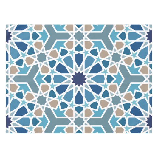 Moroccan Tile Pattern Tafelkleed (Voorkant (Horizontaal))