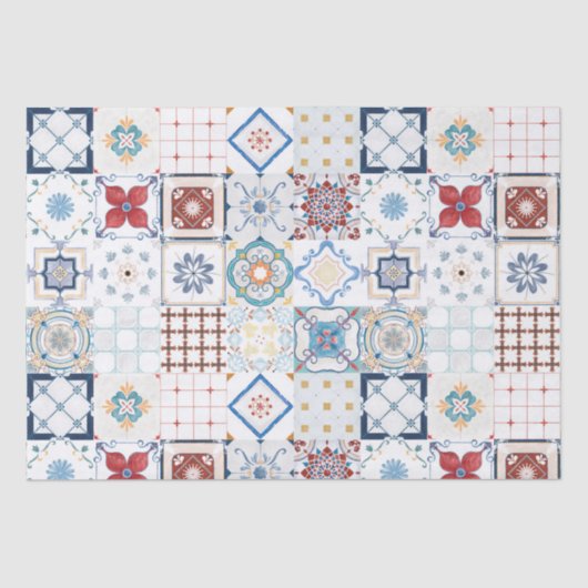 Moroccan Tile Pattern Tissuepapier (Voorkant)