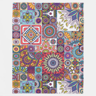 Moroccan Tile / Quilt Pattern Fleece Deken