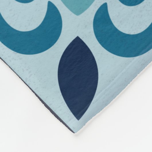 Moroccan Tile / Quilt Pattern Fleece Deken (Hoek)