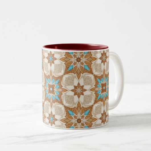Moroccan Zellij Tile Art Mug (Devant droit)