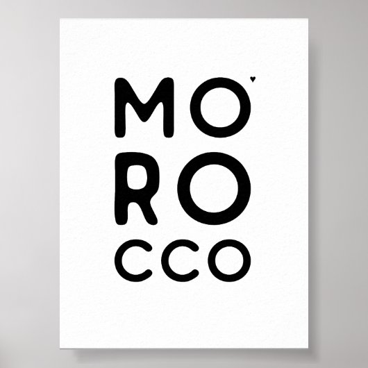 Morocco - minimalistic typography poster (Devant)