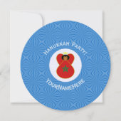 Morokkaanse engel Hanukkah-vlag gepersonaliseerd Kaart (Voorkant)