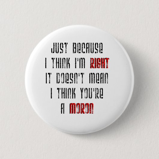 Moron Ronde Button 5,7 Cm (Voorkant)