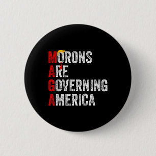 Morons regeren Amerika Grappig Trump 2024 2 Ronde Button 5,7 Cm