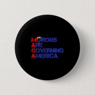 Morons regeren Amerika Grappig Trump 2024 Ronde Button 5,7 Cm