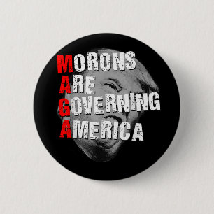 Morons regeren Amerika Grappig Trump 2025 Ronde Button 5,7 Cm