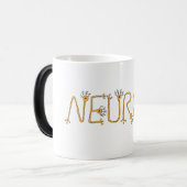 Morphing Mok - Oranje NEURON en felgroene bord (Voorkant links)