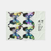 Morpho Blue Elegant Butterflies Fleece Blanket (Voorkant (Horizontaal))