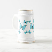 Morpho butterflies cartoon illustratie bierpul (Voorkant links)