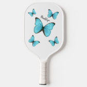 Morpho butterflies cartoon illustratie pickleball paddle (Achterkant)