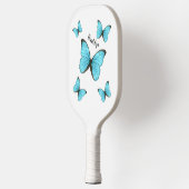 Morpho butterflies cartoon illustratie pickleball paddle (Links)