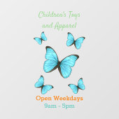 Morpho butterflies cartoon illustratie raamsticker (Vel)