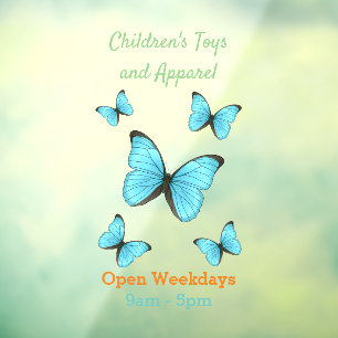 Morpho butterflies cartoon illustratie raamsticker