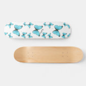 Morpho butterflies cartoon illustratie skateboard (Horizontaal)