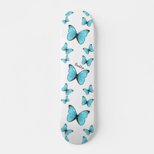 Morpho butterflies cartoon illustratie skateboard (Voorkant)