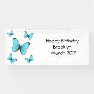 Morpho butterflies cartoon illustratie spandoek