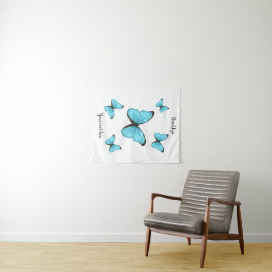 Morpho butterflies cartoon illustratie wandkleed (In Situ (horizontaal))