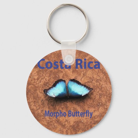 Morpho butterfly Costa Rica Sleutelhanger (Voorkant)