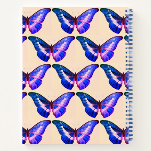 Morpho Butterfly Hardcover Spiral Sketchbook N Notitieboek (Achterkant)