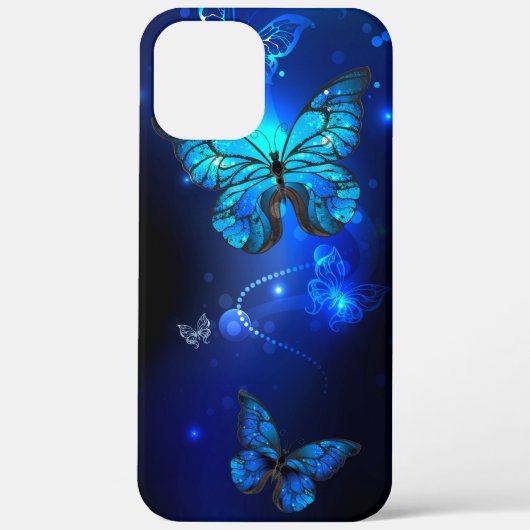 Morpho Butterfly in de donkere achtergrond Case-Mate iPhone Case (Achterkant)