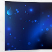 Morpho Butterfly in de donkere achtergrond Drieluik Aankondiging (Binnenzijde eerst)