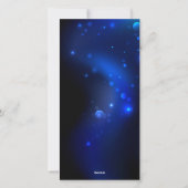 Morpho Butterfly in de donkere achtergrond Feestdagenkaart (Achterkant)