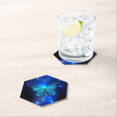 Morpho Butterfly in de donkere achtergrond Kartonnen Onderzetters (Insitu)