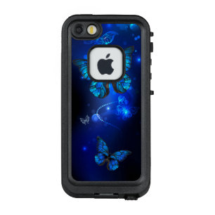 Morpho Butterfly in de donkere achtergrond LifeProof FRÄ’ iPhone SE/5/5s Hoesje