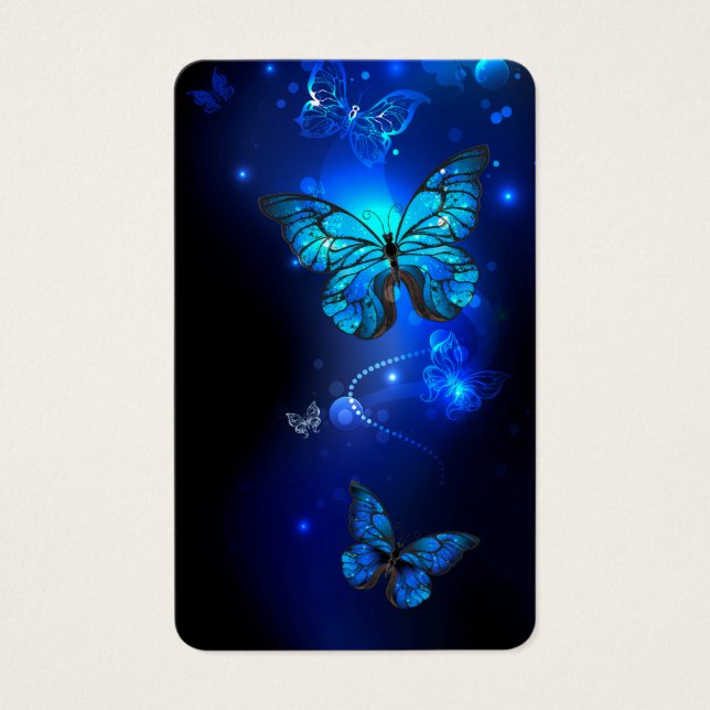 Morpho Butterfly in the Dark Background (Devant)