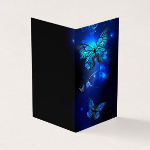 Morpho Butterfly in the Dark Background