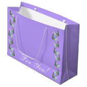 Morpho Lavendar Butterfly Gift Bag Groot Cadeauzakje (Voorkant Gekanteld)